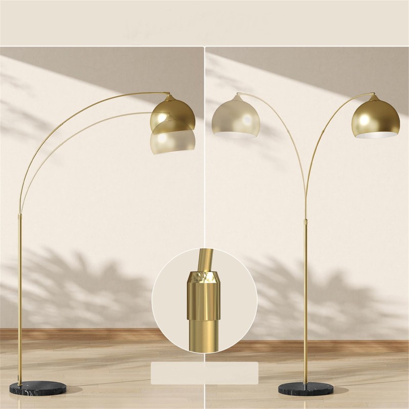 Lámpara de pie PROLUME, diseño sofisticado, en color Dorado