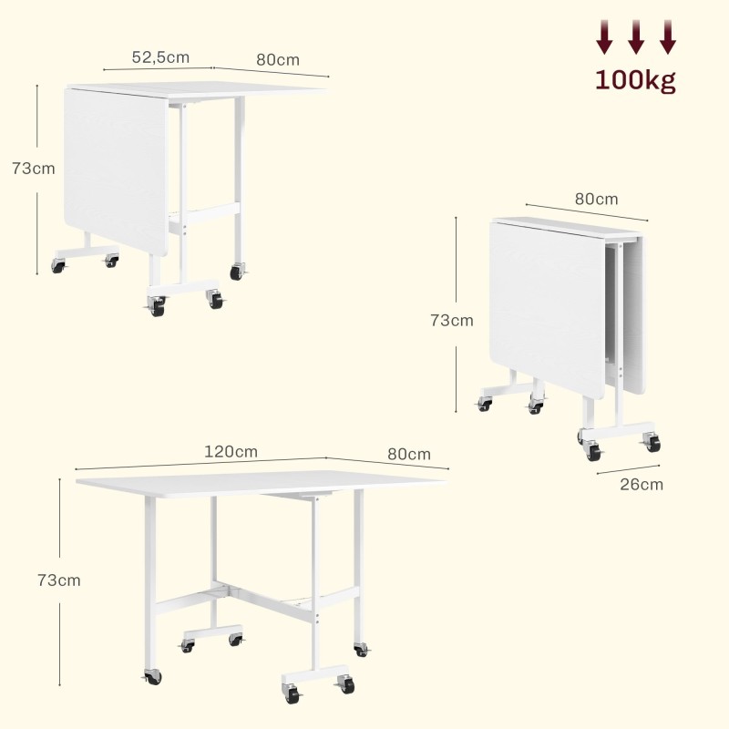 Mesa de Reuniones NICOSIA, 120x80x73 cm, color Blanco