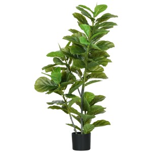 Planta de Oficina STAISY, Altura 110 cm, Ficus Artificial con Maceta Incluida.