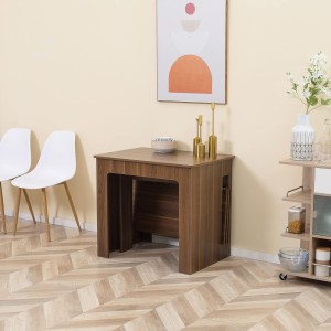 Mesa de Reuniones ASMARA, Extensible de 60 a 180 cm, en Madera color Nogal