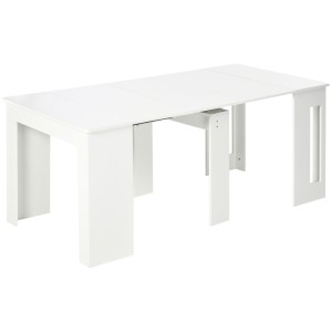 Mesa de Reuniones ASMARA, Extensible de 60 a 180 cm, en Madera color Nogal