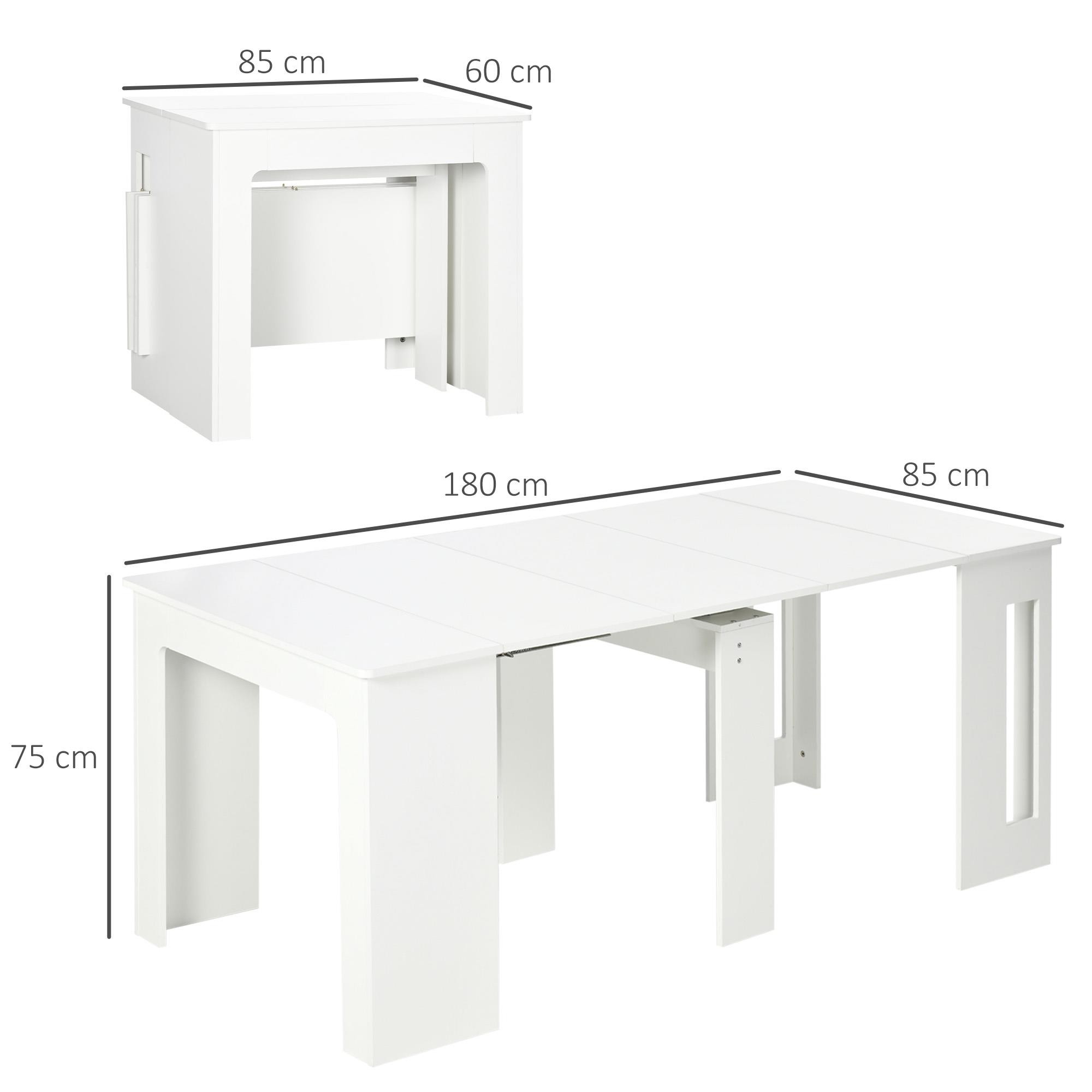 Mesa de Reuniones ASMARA, Extensible de 60 a 180 cm, en Madera color Nogal