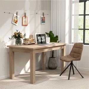 Mesa de Reuniones DILI, Dimensiones 140x80x78 cm, Madera color Roble Claro
