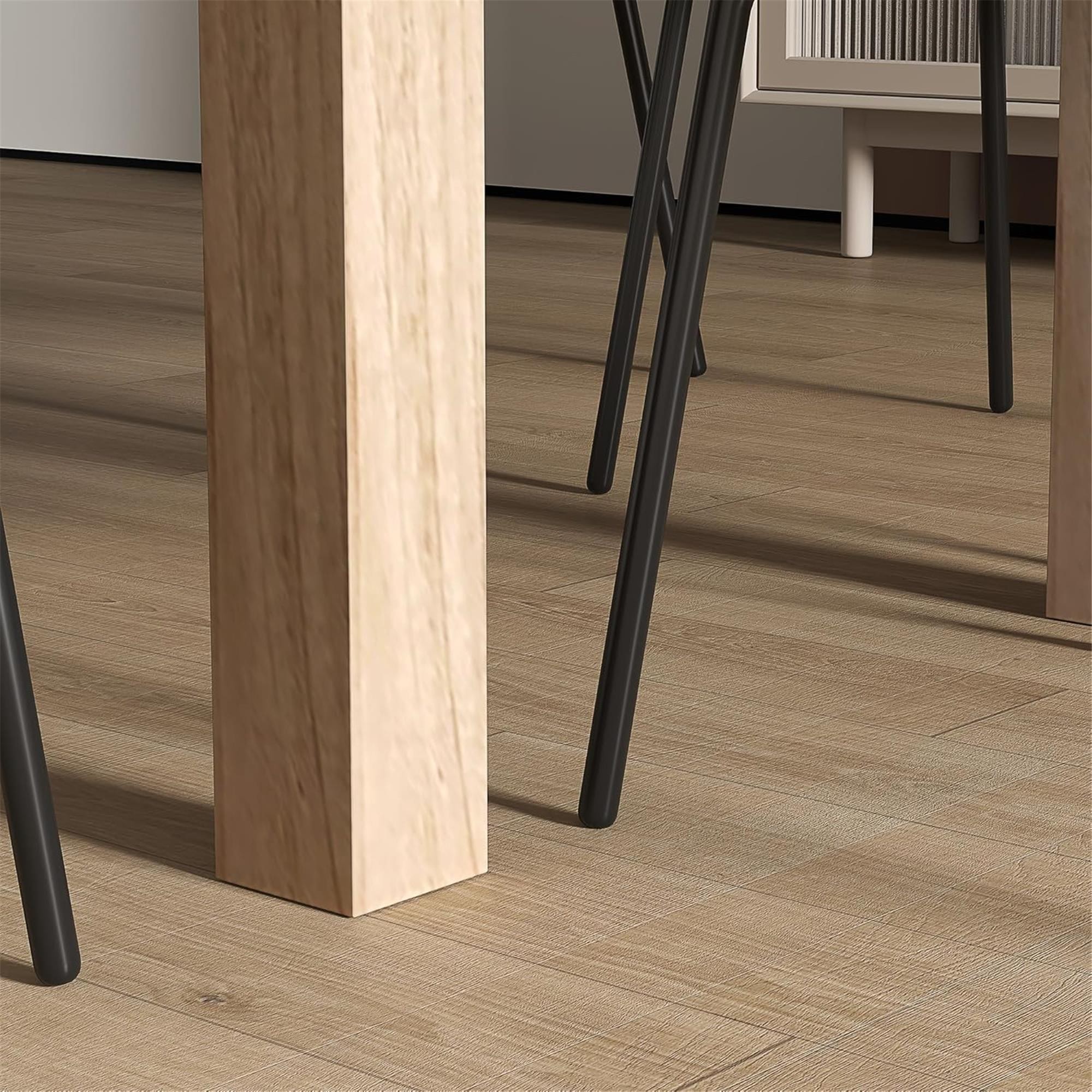 Mesa de Reuniones DILI, Dimensiones 140x80x78 cm, Diseño Moderno, Madera color Roble Claro