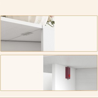 Mesa de Reuniones VADUZ, Diseño Ovalado con Alas Abatibles, color Blanco 2