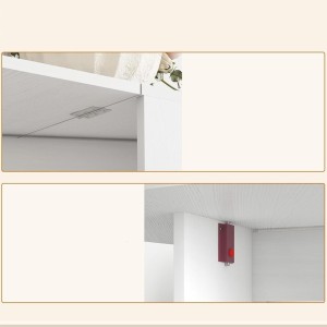 Mesa de Reuniones VADUZ, Diseño Ovalado con Alas Abatibles, color Blanco