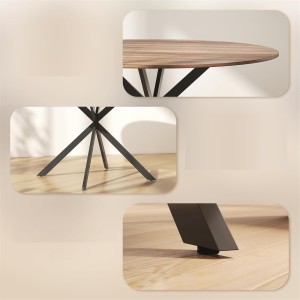 Mesa de Reuniones VENUS, 120x75 cm, en Madera y Metal, en color Roble