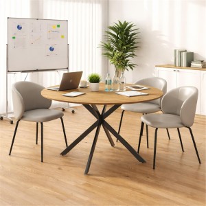 Mesa de Reuniones VENUS, 120x75 cm, en Madera y Metal, en color Roble