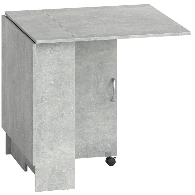 Mesa de Reuniones MORONI, con Ruedas y Estantes de Almacenaje, color Negro