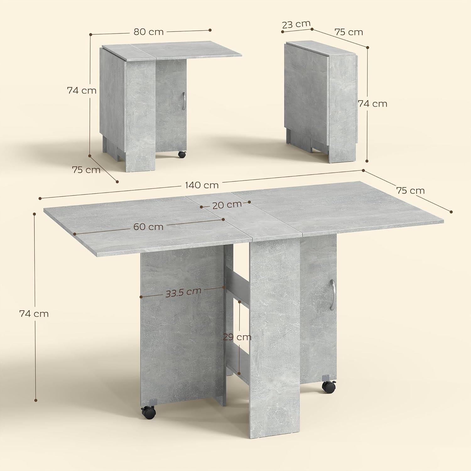 Mesa de Reuniones MORONI, con Ruedas y Estantes de Almacenaje, hasta 6 Personas, color Negro