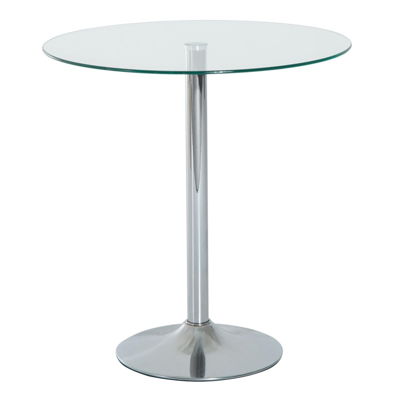 Mesa de Reuniones OBA, Dimensiones Ø70x74,5 cm, color Gris Cromado