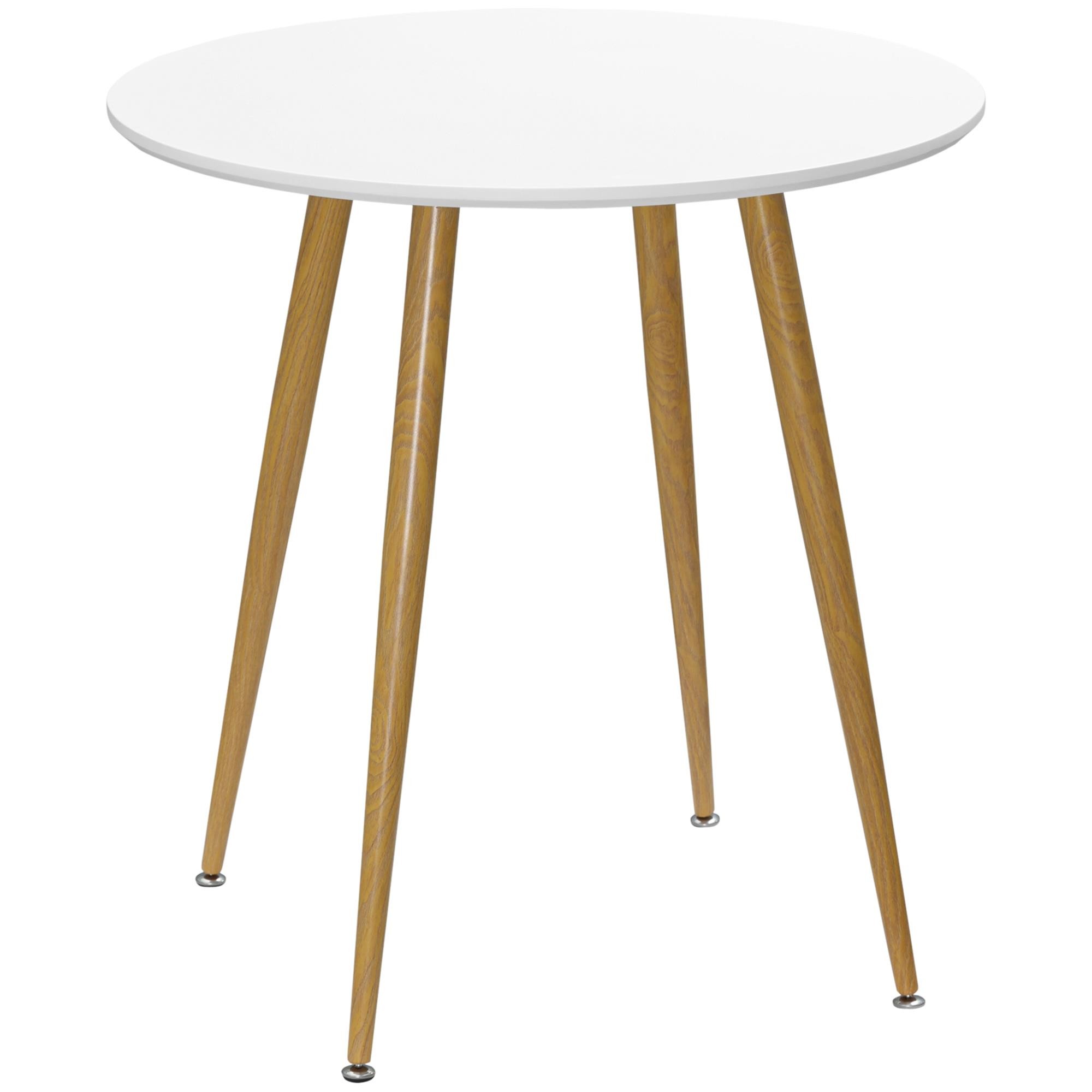 Mesa de Reuniones CABO, Redonda, Ø72x75 cm, en Madera color Blanco Mate