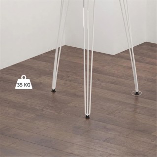 Mesa de Reuniones MIRTA, Dimensiones Ø70x75 cm, color Blanco 2
