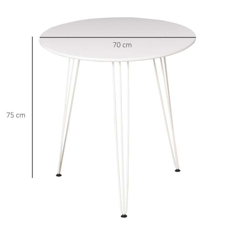 Mesa de Reuniones MIRTA, Dimensiones Ø70x75 cm, color Blanco