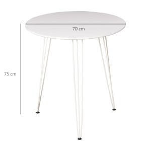 Mesa de Reuniones MIRTA, Dimensiones Ø70x75 cm, color Blanco