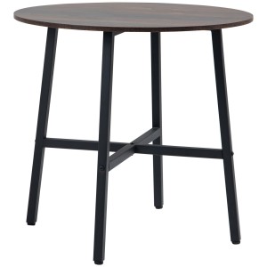 Mesa de Reuniones ROGA, Estructura Metálica, Superficie de Madera color Nogal Rústico
