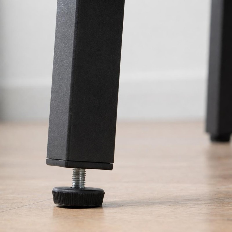 Mesa de Reuniones ROGA, Estructura Metálica, Superficie de Madera color Nogal Rústico