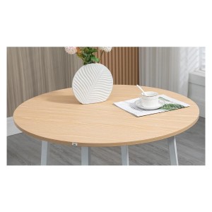 Mesa de Reuniones ROGA, Estructura Metálica, Superficie de Madera color Nogal Rústico