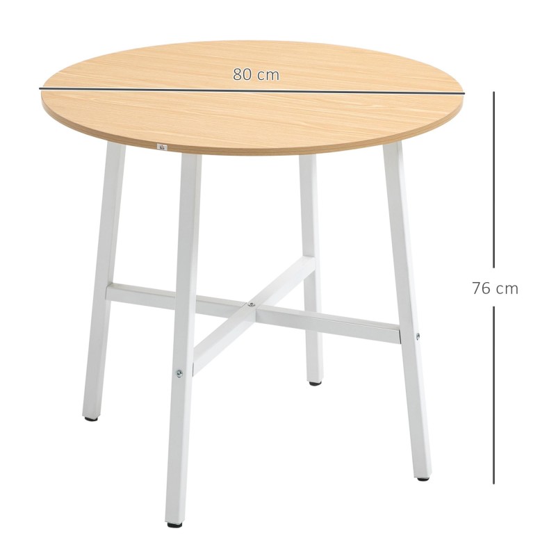 Mesa de Reuniones ROGA, Estructura Metálica, Superficie de Madera color Nogal Rústico