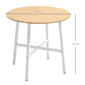 Mesa de Reuniones ROGA, Estructura Metálica, Superficie de Madera color Nogal Rústico