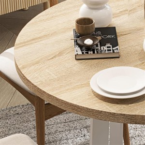 Mesa de Reuniones TACXA, 80X80X75 cm, en Madera color Roble