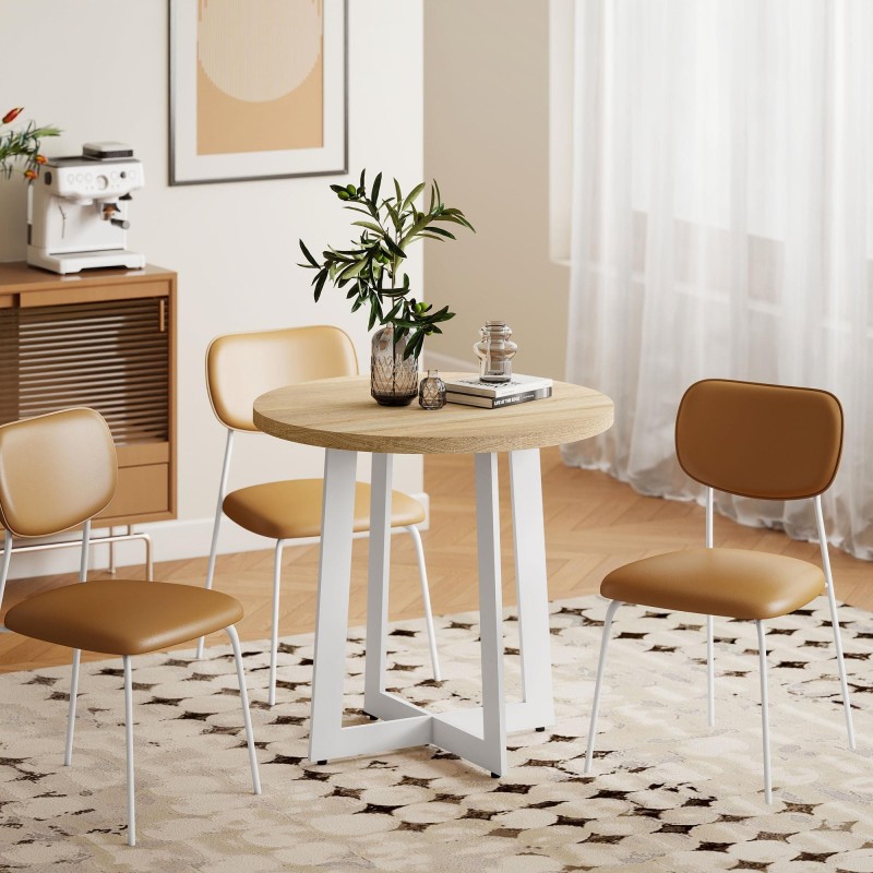 Mesa de Reuniones TACXA, 80X80X75 cm, en Madera color Roble