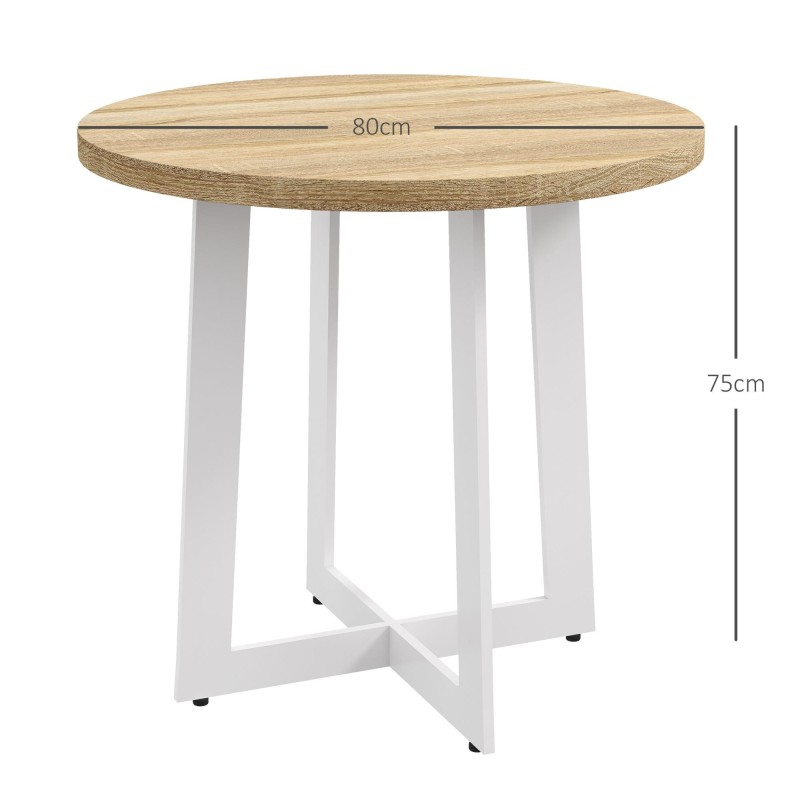 Mesa de Reuniones TACXA, 80X80X75 cm, en Madera color Roble