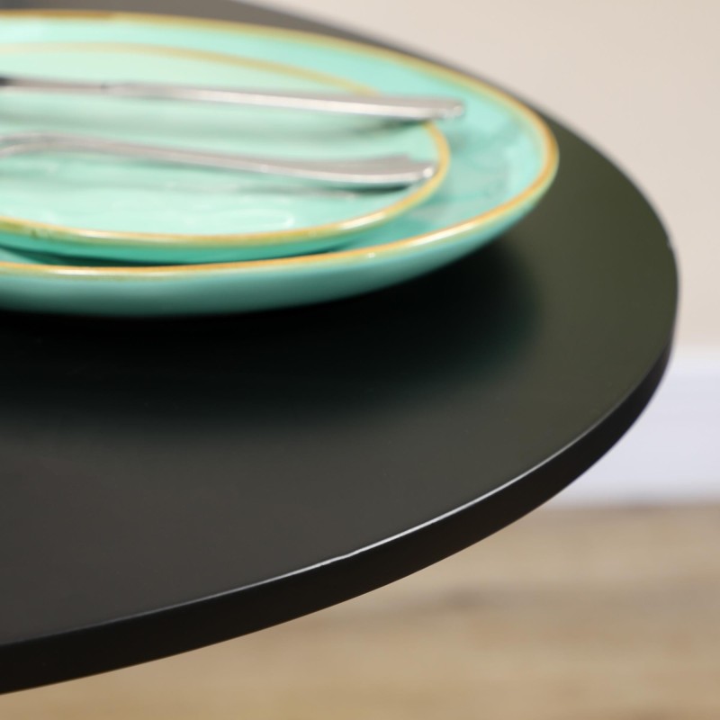 Mesa de Reuniones TURÍN,  Ø70x75 cm, en color Negro