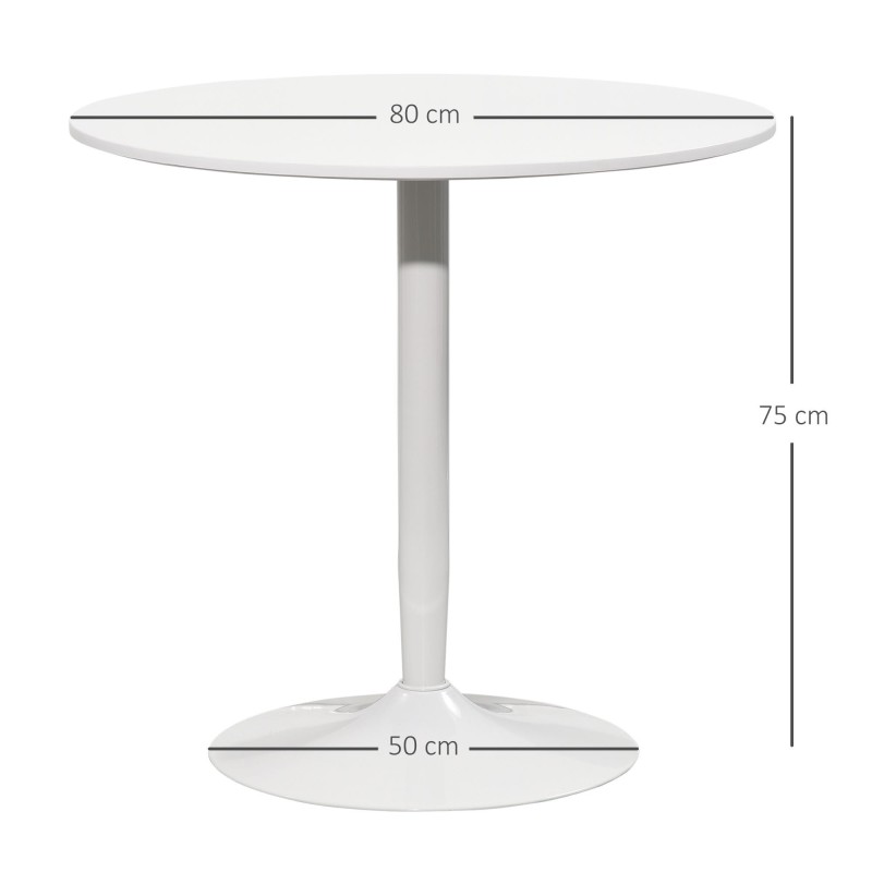 Mesa de Reuniones TURÍN,  Ø70x75 cm, en color Negro