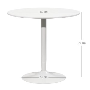 Mesa de Reuniones TURÍN,  Ø70x75 cm, en color Negro