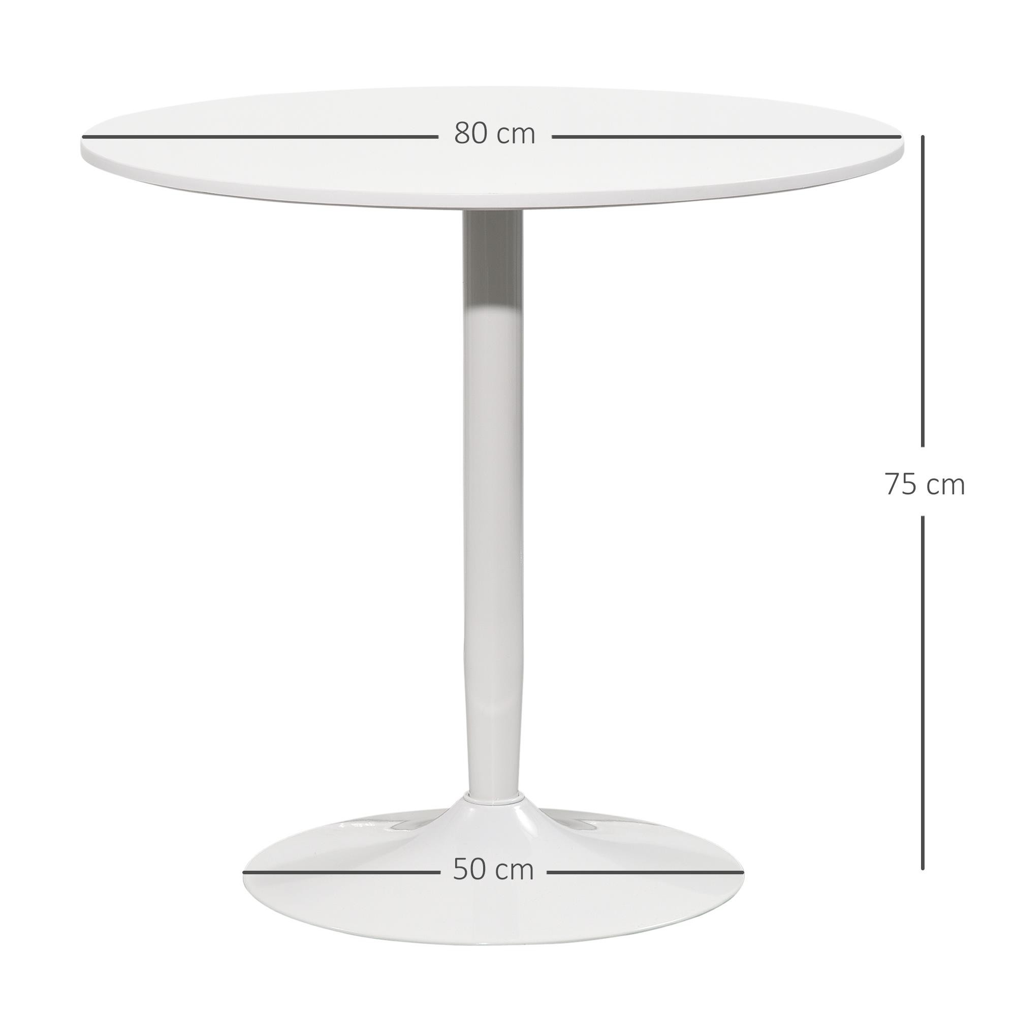 Mesa de Reuniones TURIN, Redonda, Estructura de Acero, Ø70x75 cm, en color Negro