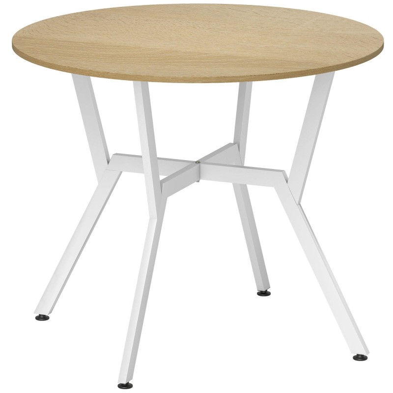 Mesa de Reuniones ASLAN, 90X90X76 cm, en Madera color Marrón