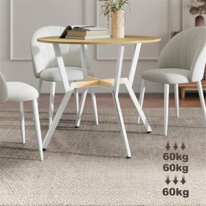 Mesa de Reuniones ASLAN, 90X90X76 cm, en Madera color Marrón