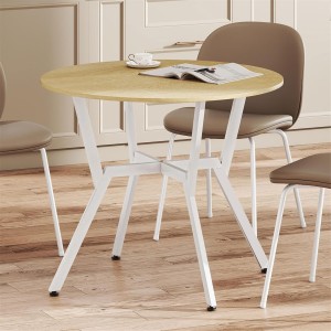 Mesa de Reuniones ASLAN, 90X90X76 cm, en Madera color Marrón