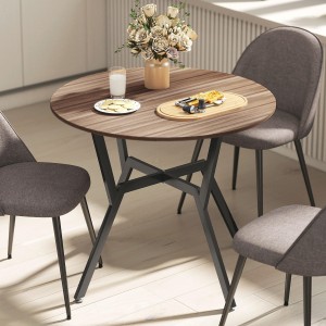 Mesa de Reuniones ASLAN, 90X90X76 cm, en Madera color Marrón