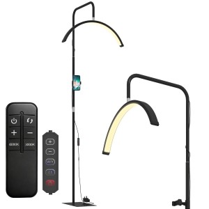 Lámpara de Oficina CLARIT, Diseño en Arco, Color Negro