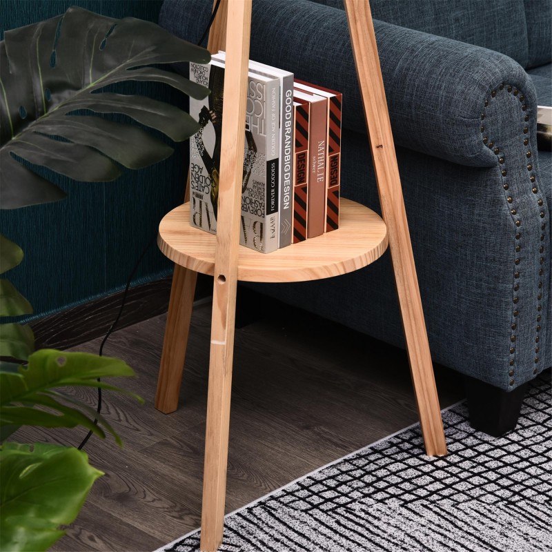 Lámpara de Oficina FOCUSA, Estructura de Madera, color Gris