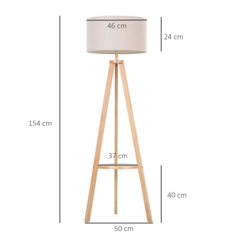 Lámpara de Oficina FOCUSA, Estructura de Madera, color Gris