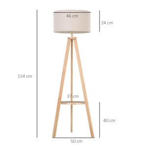Lámpara de Oficina FOCUSA, Estructura de Madera, color Gris
