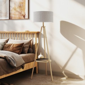 Lámpara de Oficina FOCUSA, Estructura de Madera, color Gris
