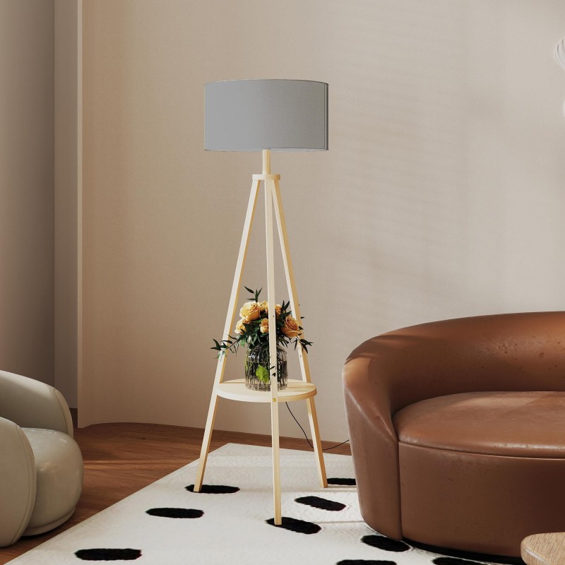Lámpara de Oficina FOCUSA, Estructura de Madera, color Gris