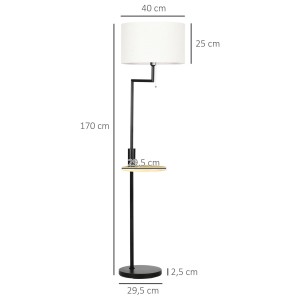 Lámpara de Oficina LUMOS, Dimensiones Ø40x170, color Negro