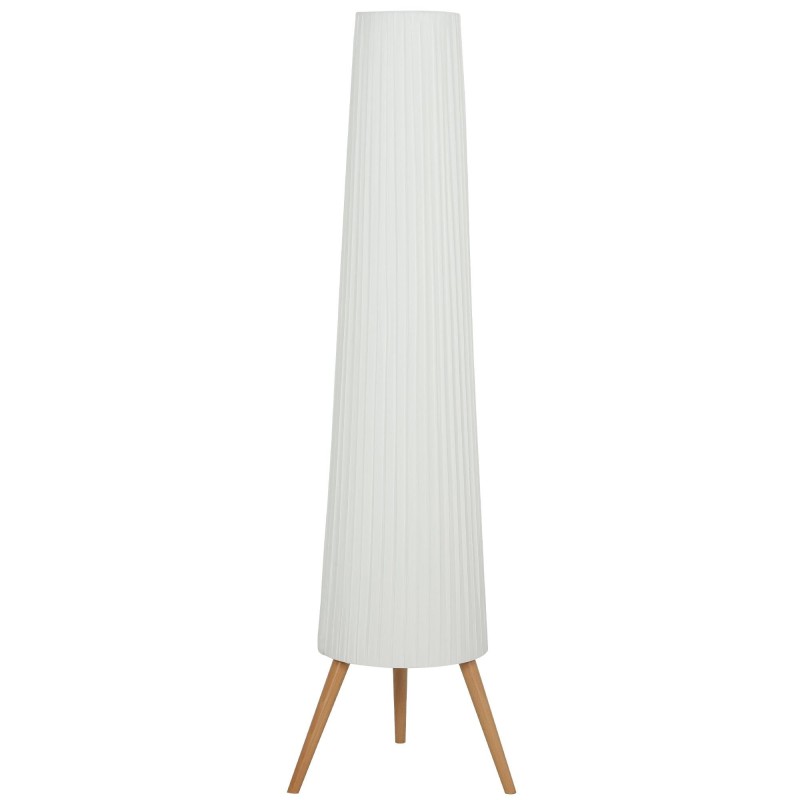 Lámpara de Oficina TRINI en Madera color Natural y Pantalla color Blanco