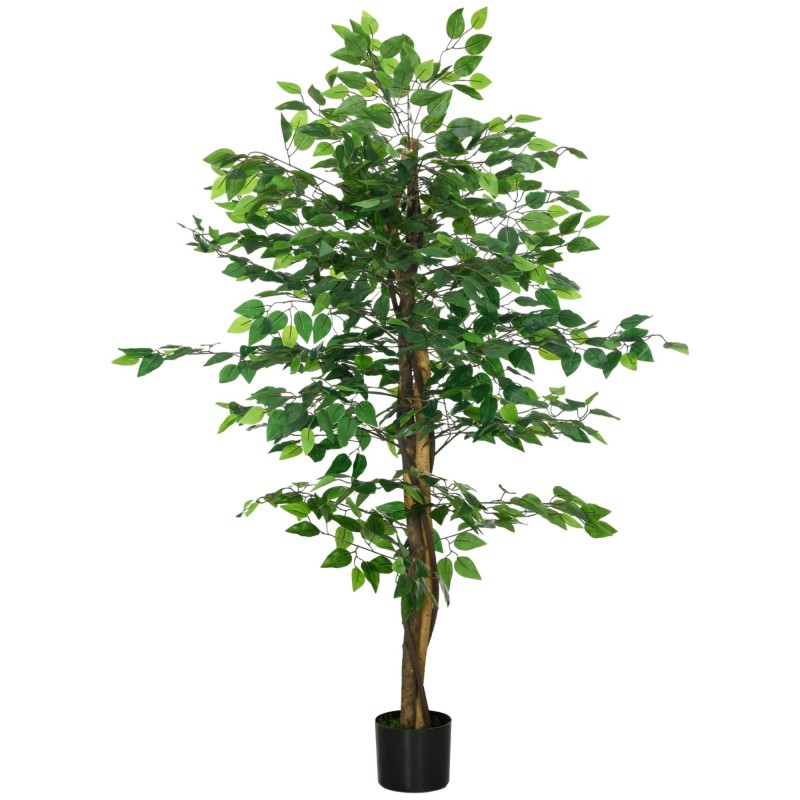 Planta de Oficina VIRA, Altura 150 cm, Ficus Artificial con Maceta Incluida