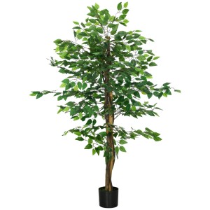 Planta de Oficina VIRA, Altura 150 cm, Ficus Artificial con Maceta Incluida