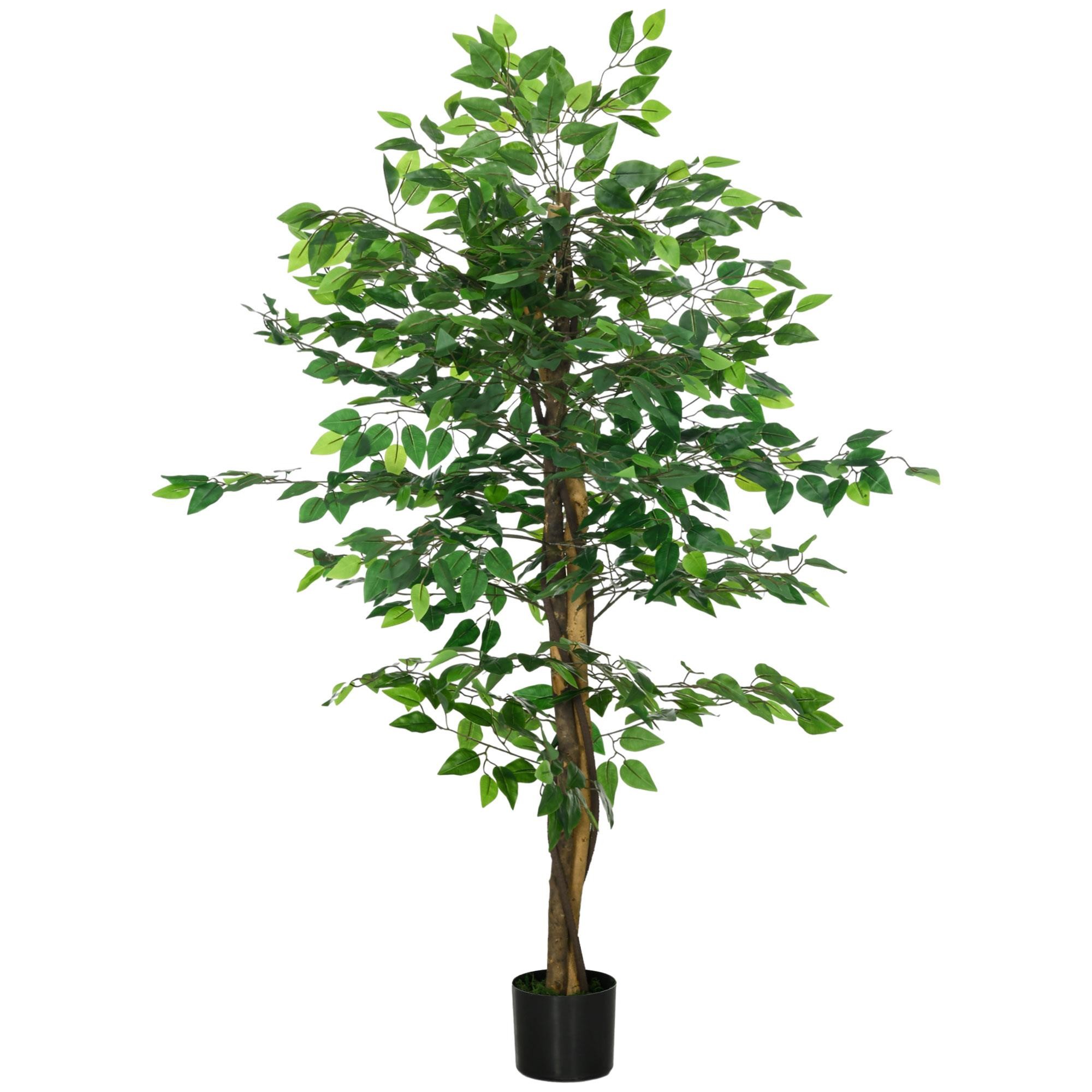 Planta de Oficina VIRA, Altura 150 cm, Ficus Artificial con Maceta Incluida