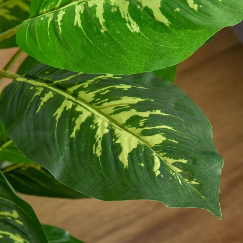 Planta de Oficina PIXO, Altura 105 cm, Aglaonema Artificial con Maceta Incluida