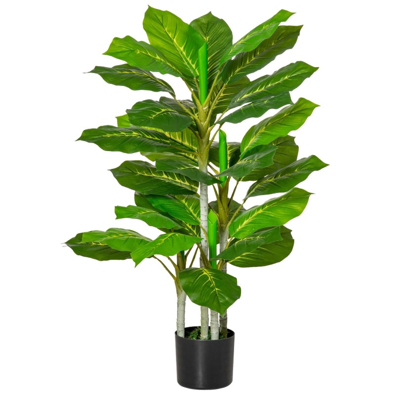 Planta de Oficina ZERA, Altura 95 cm, Hoja Perenne Artificial con Maceta Incluida