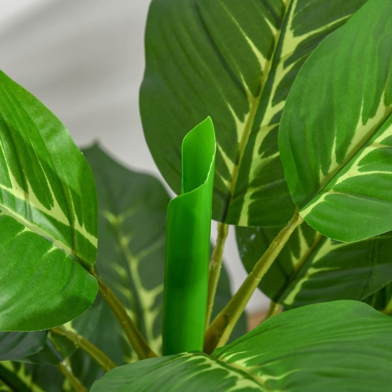 Planta de Oficina ZERA, Altura 95 cm, Hoja Perenne Artificial con Maceta Incluida