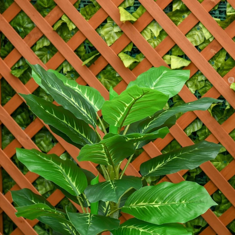 Planta de Oficina ZERA, Altura 95 cm, Hoja Perenne Artificial con Maceta Incluida